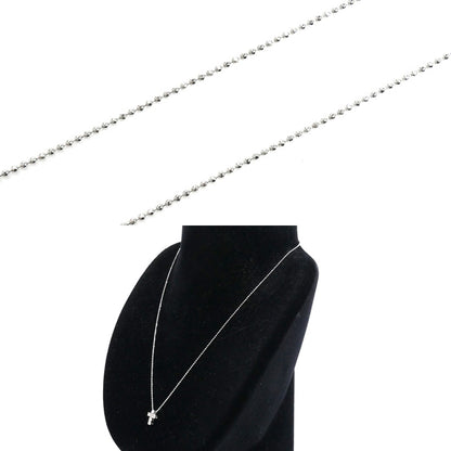 Ponte Vecchio ポンテヴェキオ K18WG ホワイトゴールド クロス ネックレス ダイヤモンド0.24ct 2.8g 40cm レディース【中古】