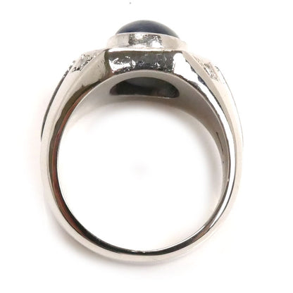 Pt900プラチナ リング・指輪 サファイア8.45ct ダイヤモンド0.56ct 20号 28.6g メンズ【中古】