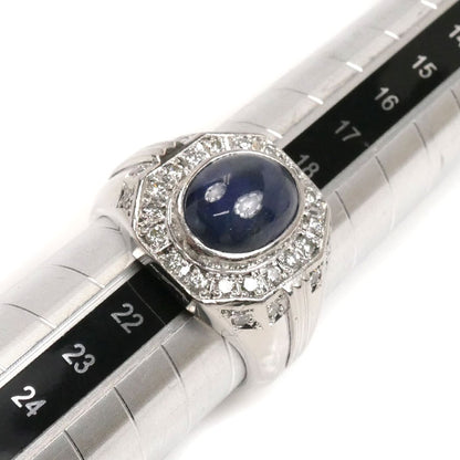 Pt900プラチナ リング・指輪 サファイア8.45ct ダイヤモンド0.56ct 20号 28.6g メンズ【中古】