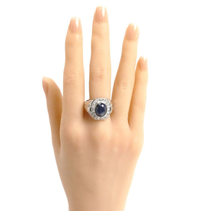 Pt900プラチナ リング・指輪 サファイア8.45ct ダイヤモンド0.56ct 20号 28.6g メンズ【中古】