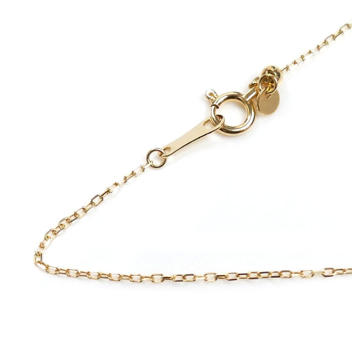 K18YG イエローゴールド ネックレス 小豆 1.1g ～45cm ユニセックス【中古】