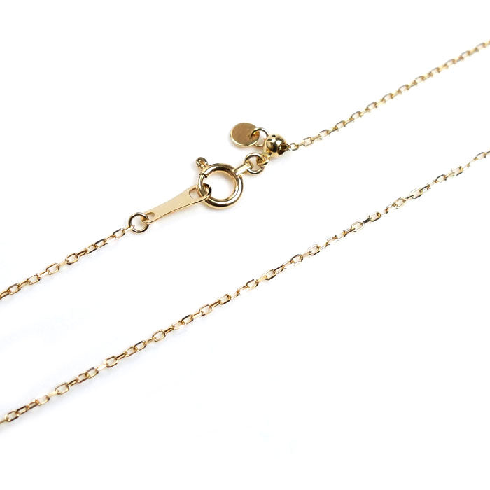 K18YG イエローゴールド ネックレス 小豆 1.1g ～45cm ユニセックス【中古】