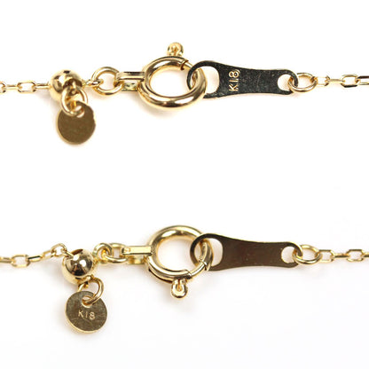 K18YG イエローゴールド ネックレス 小豆 1.1g ～45cm ユニセックス【中古】