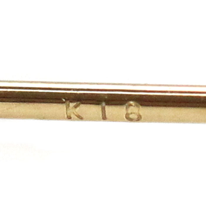 K18YG イエローゴールド ロング ピアス パール約3.5mm 1.7g レディース【中古】