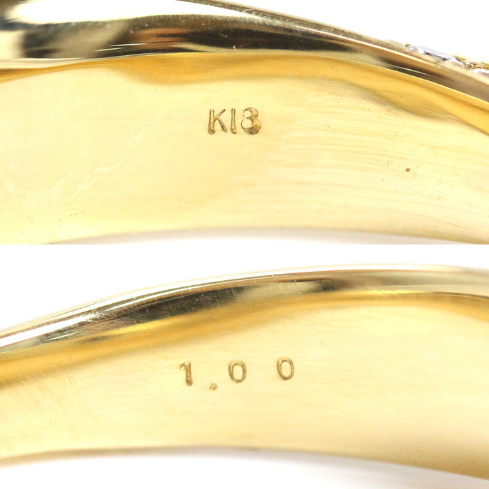K18YG イエローゴールド リング・指輪 ダイヤモンド1.00ct 13号 8.0g レディース【中古】