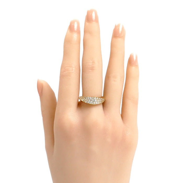 K18YG イエローゴールド リング・指輪 ダイヤモンド1.00ct 13号 8.0g レディース【中古】