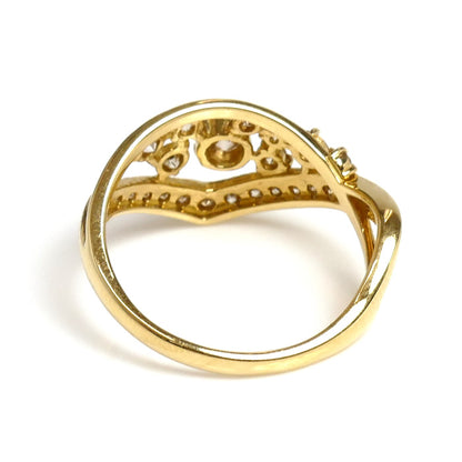 K18YG イエローゴールド リング・指輪 ダイヤモンド0.20ct/0.49ct 12号 3.1g レディース【中古】