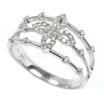 K18WG ホワイトゴールド リング・指輪 ダイヤモンド0.25ct 17号 3.4g レディース【中古】【美品】