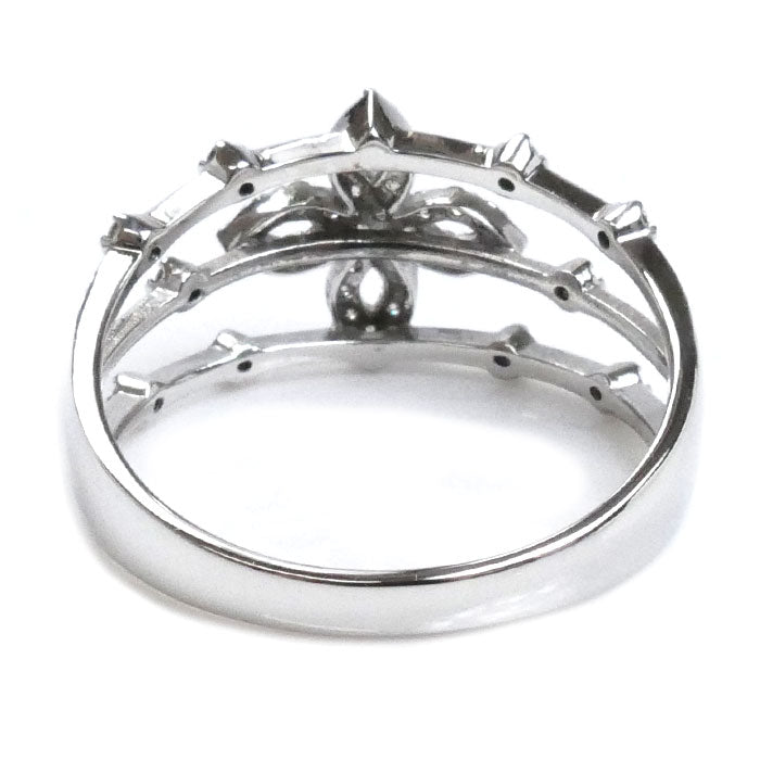 K18WG ホワイトゴールド リング・指輪 ダイヤモンド0.25ct 17号 3.4g レディース【中古】【美品】