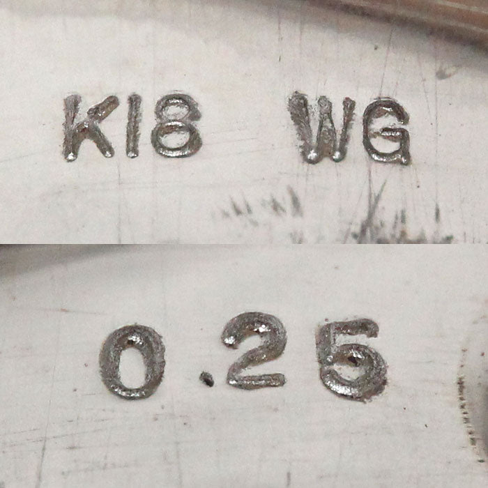 K18WG ホワイトゴールド リング・指輪 ダイヤモンド0.25ct 17号 3.4g レディース【中古】【美品】