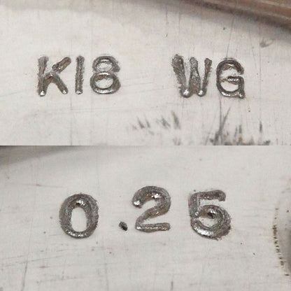 K18WG ホワイトゴールド リング・指輪 ダイヤモンド0.25ct 17号 3.4g レディース【中古】【美品】