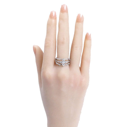 K18WG ホワイトゴールド リング・指輪 ダイヤモンド0.25ct 17号 3.4g レディース【中古】【美品】