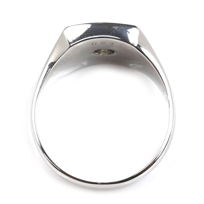 Pt900プラチナ ダイヤ リング・指輪 ダイヤモンド0.24ct/0.21ct 23号 18.6g メンズ【中古】【美品】