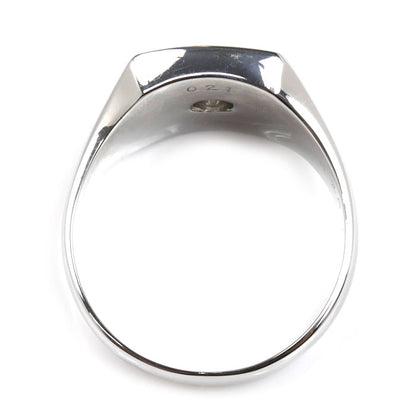 Pt900プラチナ ダイヤ リング・指輪 ダイヤモンド0.24ct/0.21ct 23号 18.6g メンズ【中古】【美品】