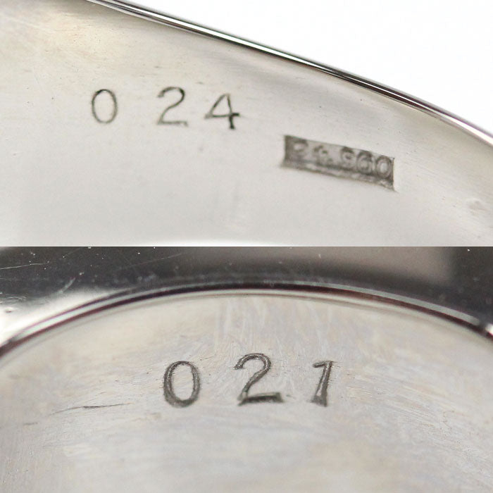 Pt900プラチナ ダイヤ リング・指輪 ダイヤモンド0.24ct/0.21ct 23号 18.6g メンズ【中古】【美品】