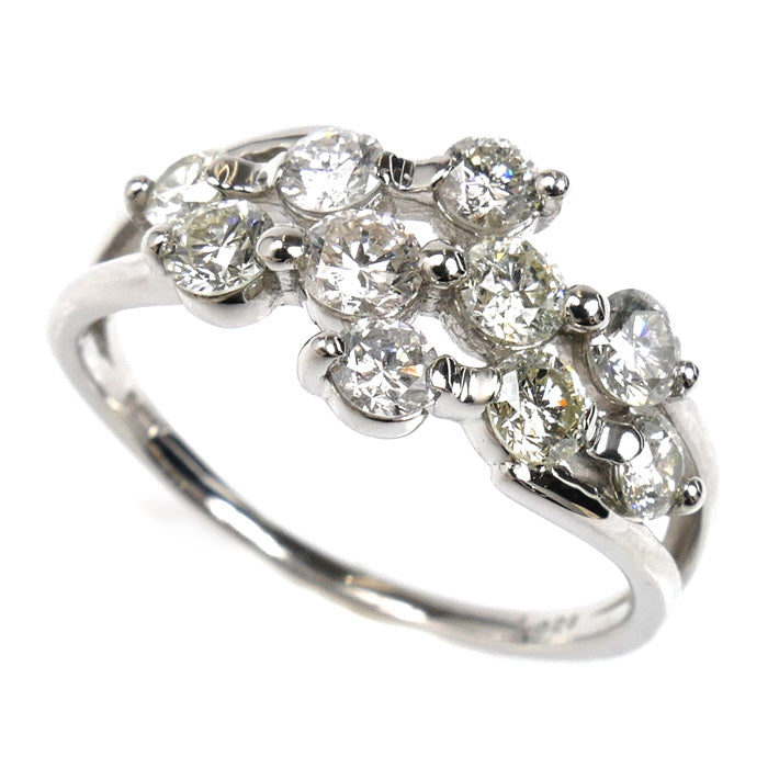 Pt900プラチナ ダイヤ リング・指輪 ダイヤモンド1.028ct 12号 3.6g レディース【中古】