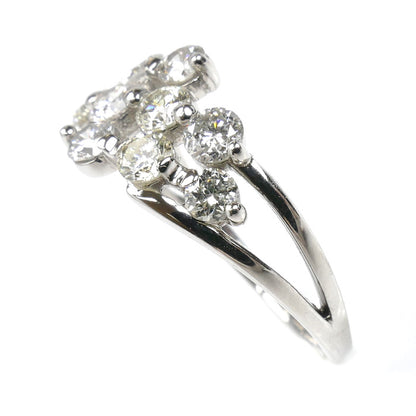 Pt900プラチナ ダイヤ リング・指輪 ダイヤモンド1.028ct 12号 3.6g レディース【中古】