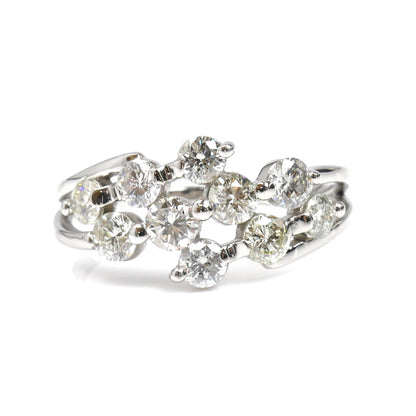 Pt900プラチナ ダイヤ リング・指輪 ダイヤモンド1.028ct 12号 3.6g レディース【中古】