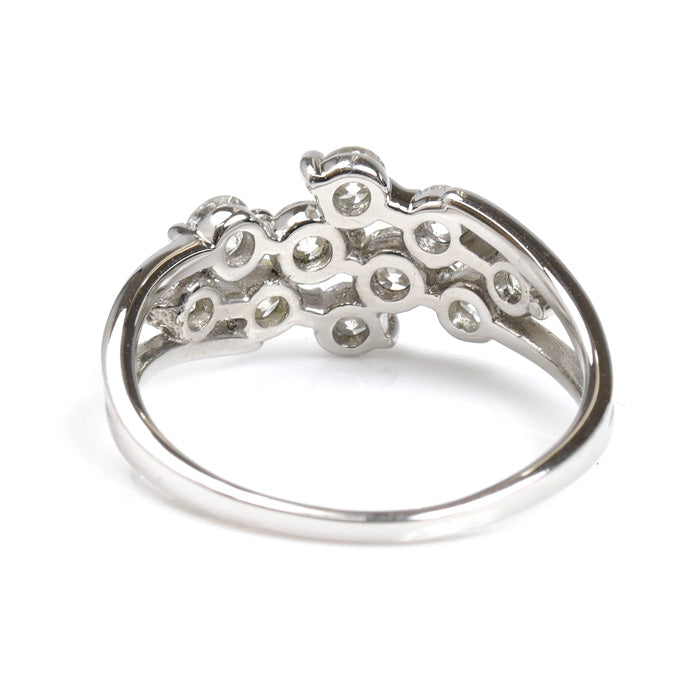 Pt900プラチナ ダイヤ リング・指輪 ダイヤモンド1.028ct 12号 3.6g レディース【中古】