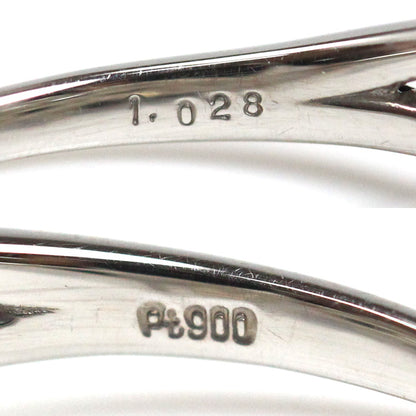 Pt900プラチナ ダイヤ リング・指輪 ダイヤモンド1.028ct 12号 3.6g レディース【中古】