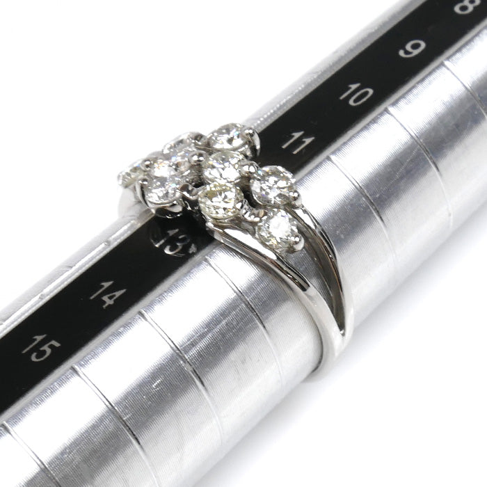 Pt900プラチナ ダイヤ リング・指輪 ダイヤモンド1.028ct 12号 3.6g レディース【中古】