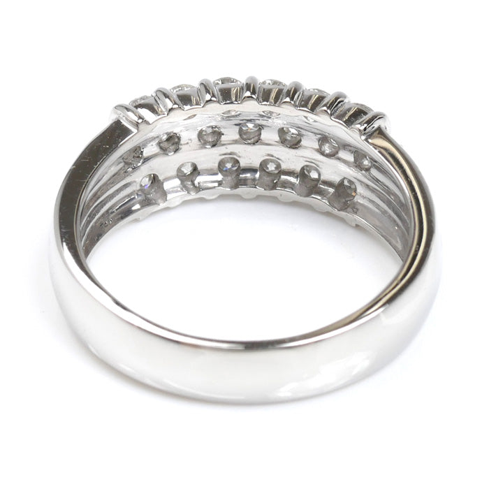 Pt900プラチナ ダイヤ リング・指輪 ダイヤモンド0.87ct 15号 9.1g レディース【中古】