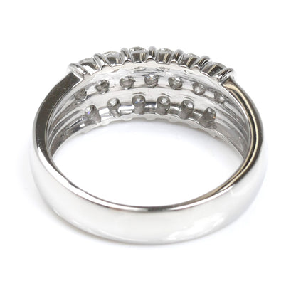 Pt900プラチナ ダイヤ リング・指輪 ダイヤモンド0.87ct 15号 9.1g レディース【中古】