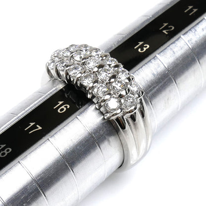 Pt900プラチナ ダイヤ リング・指輪 ダイヤモンド0.87ct 15号 9.1g レディース【中古】