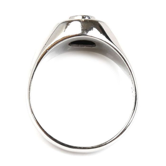 Pt900プラチナ サファイア ダイヤ リング・指輪 サファイア1.14ct ダイヤモンド0.17ct 20号 12.6g メンズ【中古】【美品】