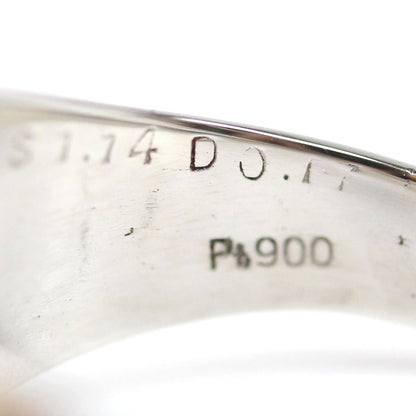 Pt900プラチナ サファイア ダイヤ リング・指輪 サファイア1.14ct ダイヤモンド0.17ct 20号 12.6g メンズ【中古】【美品】