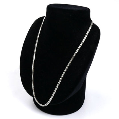 Pt850プラチナ ネックレス 喜平6面Wカット 20.2g 50cm ユニセックス【中古】