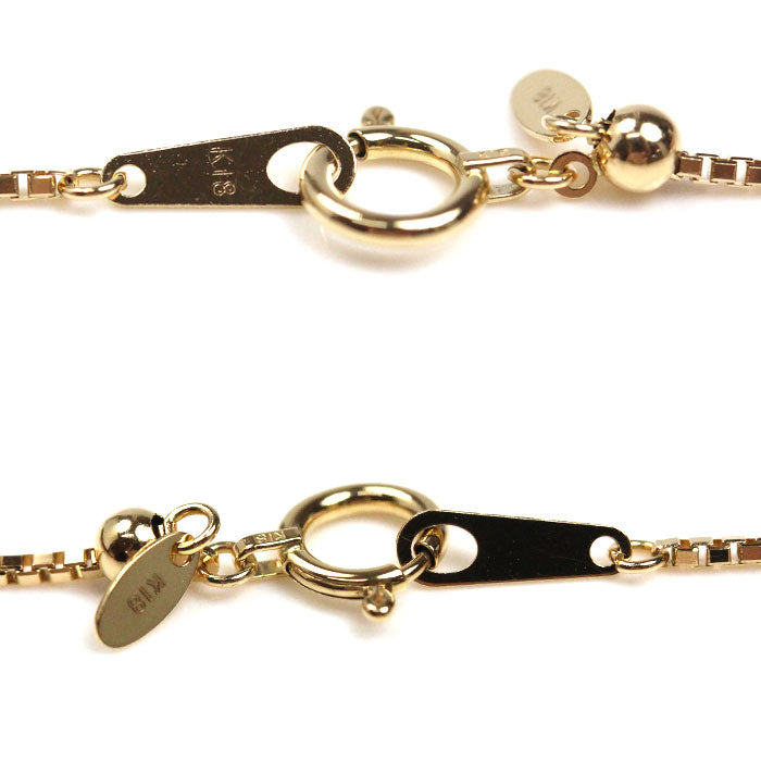 K18YG イエローゴールド ネックレス ベネチアン 3.3g ～45cm レディース【中古】