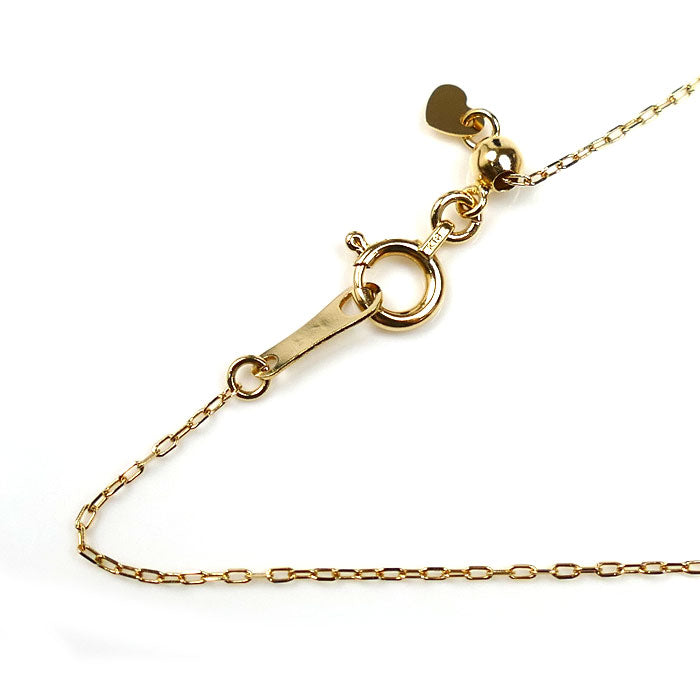 K18YG イエローゴールド ネックレス 小豆 1.0g ～45cm レディース【中古】