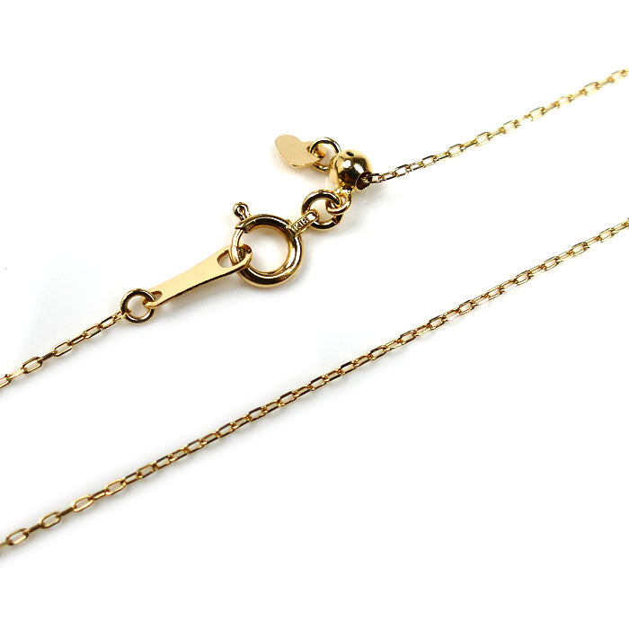 K18YG イエローゴールド ネックレス 小豆 1.0g ～45cm レディース【中古】