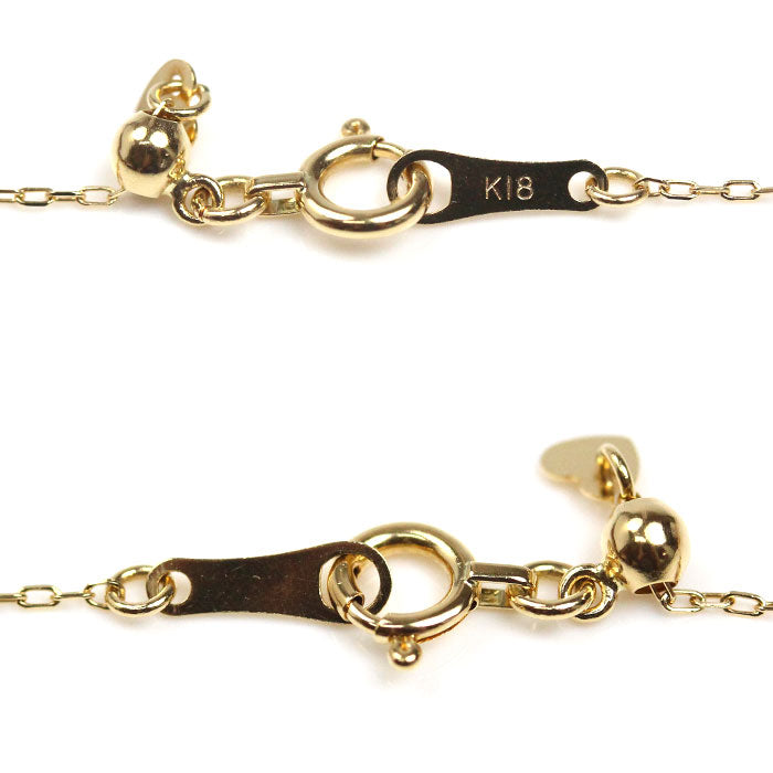 K18YG イエローゴールド ネックレス 小豆 1.0g ～45cm レディース【中古】