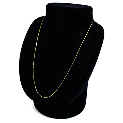 K18YG イエローゴールド ネックレス 小豆 1.0g ～45cm レディース【中古】