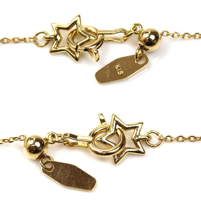 K18YG イエローゴールド ネックレス 小豆 1.6g ～44cm レディース【中古】