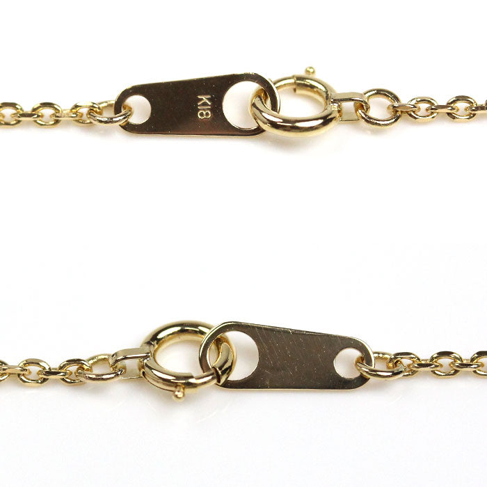 K18YG イエローゴールド ネックレス 小豆 2.8g 40cm レディース【中古】