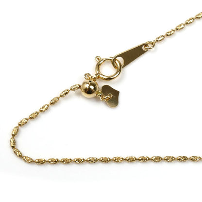 K18YG イエローゴールド ネックレス 3.1g ～45cm カットシリンダー レディース【中古】