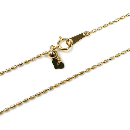 K18YG イエローゴールド ネックレス 3.1g ～45cm カットシリンダー レディース【中古】