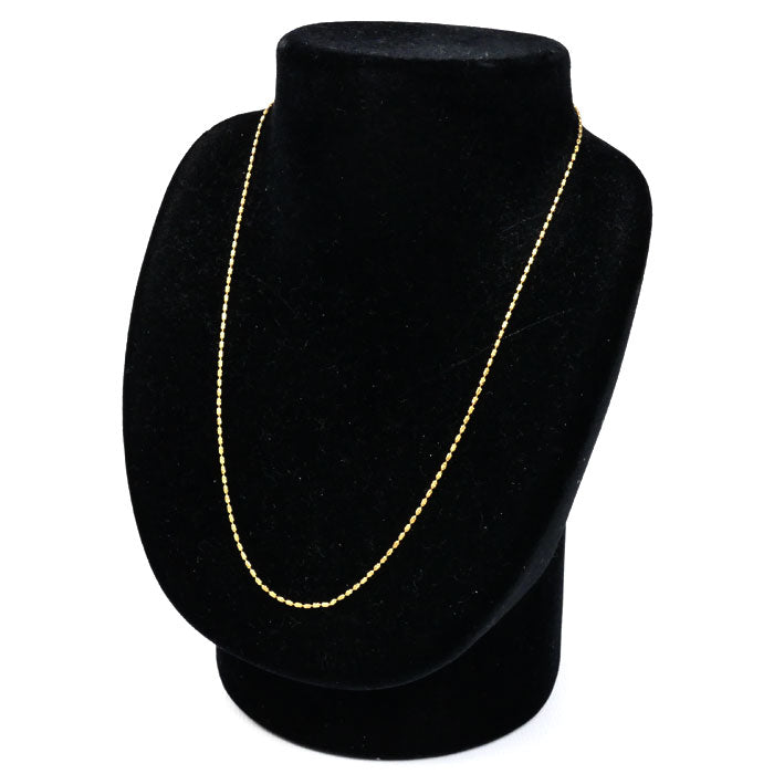 K18YG イエローゴールド ネックレス 3.1g ～45cm カットシリンダー レディース【中古】