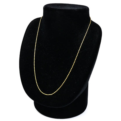 K18YG イエローゴールド ネックレス 3.1g ～45cm カットシリンダー レディース【中古】