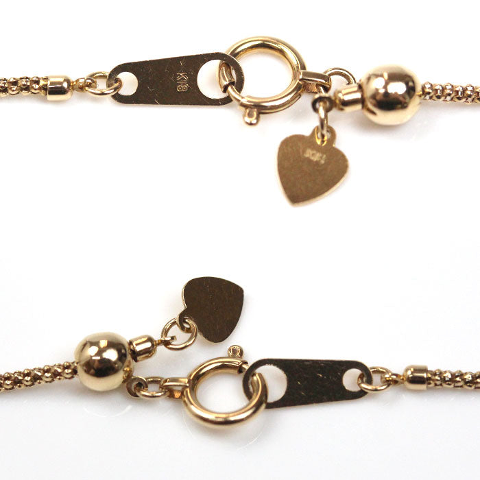 K18PG ピンクゴールド ネックレス 3.0g ～46cm デザイン レディース【中古】