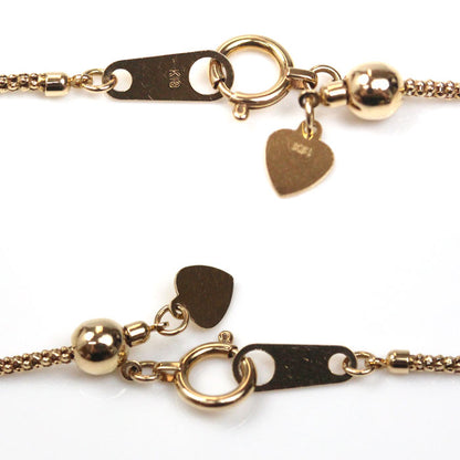 K18PG ピンクゴールド ネックレス 3.0g ～46cm デザイン レディース【中古】