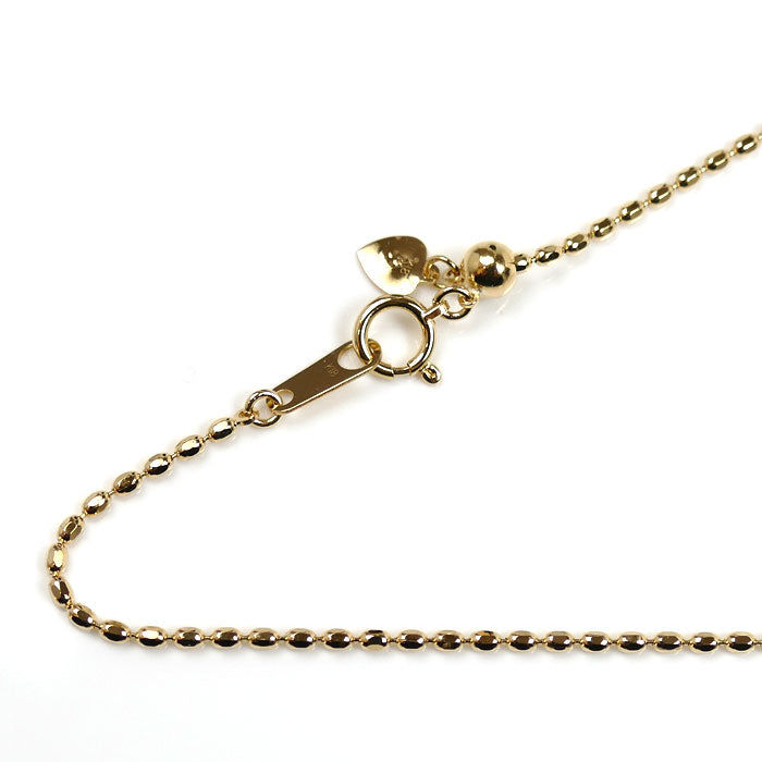 K18YG イエローゴールド シリンダー ネックレス 5.3g ～50cm フリーチェーン レディース【中古】