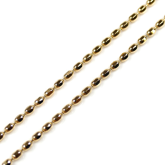 K18YG イエローゴールド シリンダー ネックレス 5.3g ～50cm フリーチェーン レディース【中古】