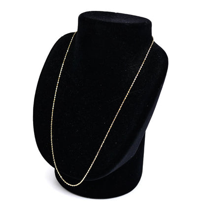 K18YG イエローゴールド シリンダー ネックレス 5.3g ～50cm フリーチェーン レディース【中古】