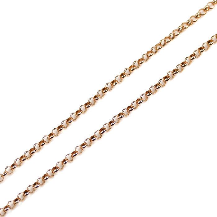 K18PG ピンクゴールド 丸小豆 ネックレス 3.4g ～45cm フリーチェーン レディース【中古】