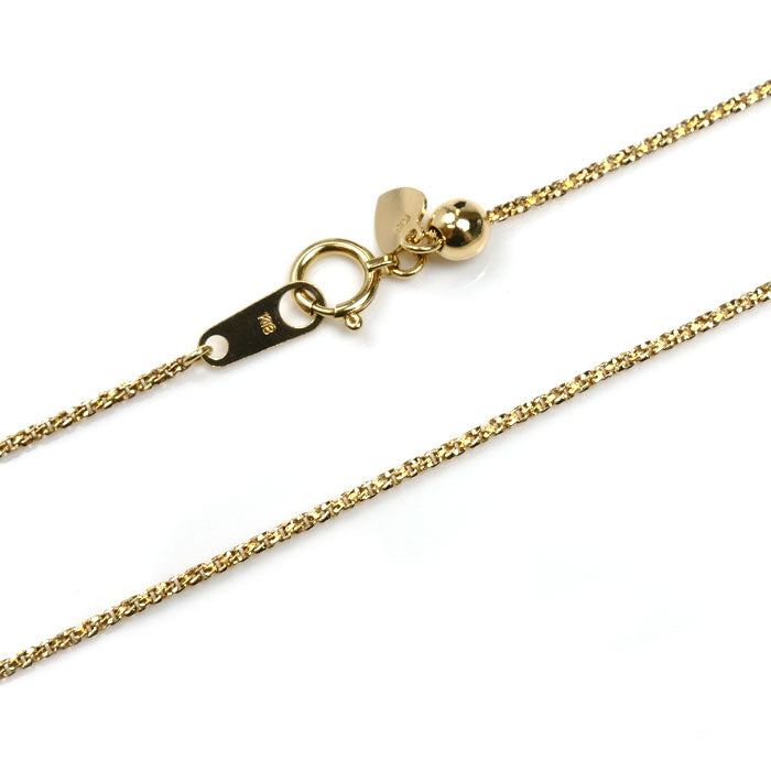 K18YG イエローゴールド ネックレス 3.3g ～45cm デザイン フリーチェーン レディース【中古】