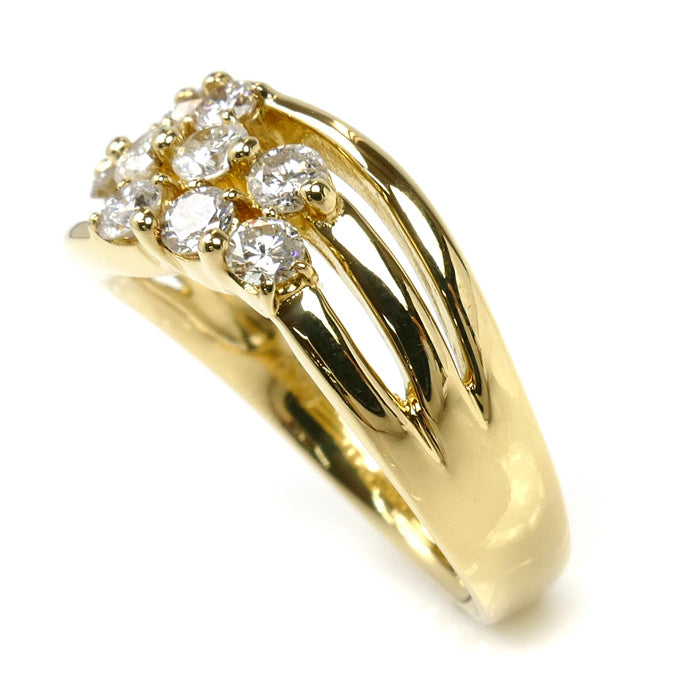 K18YG イエローゴールド リング・指輪 ダイヤモンド0.70ct 12号 5.9g レディース【中古】【美品】
